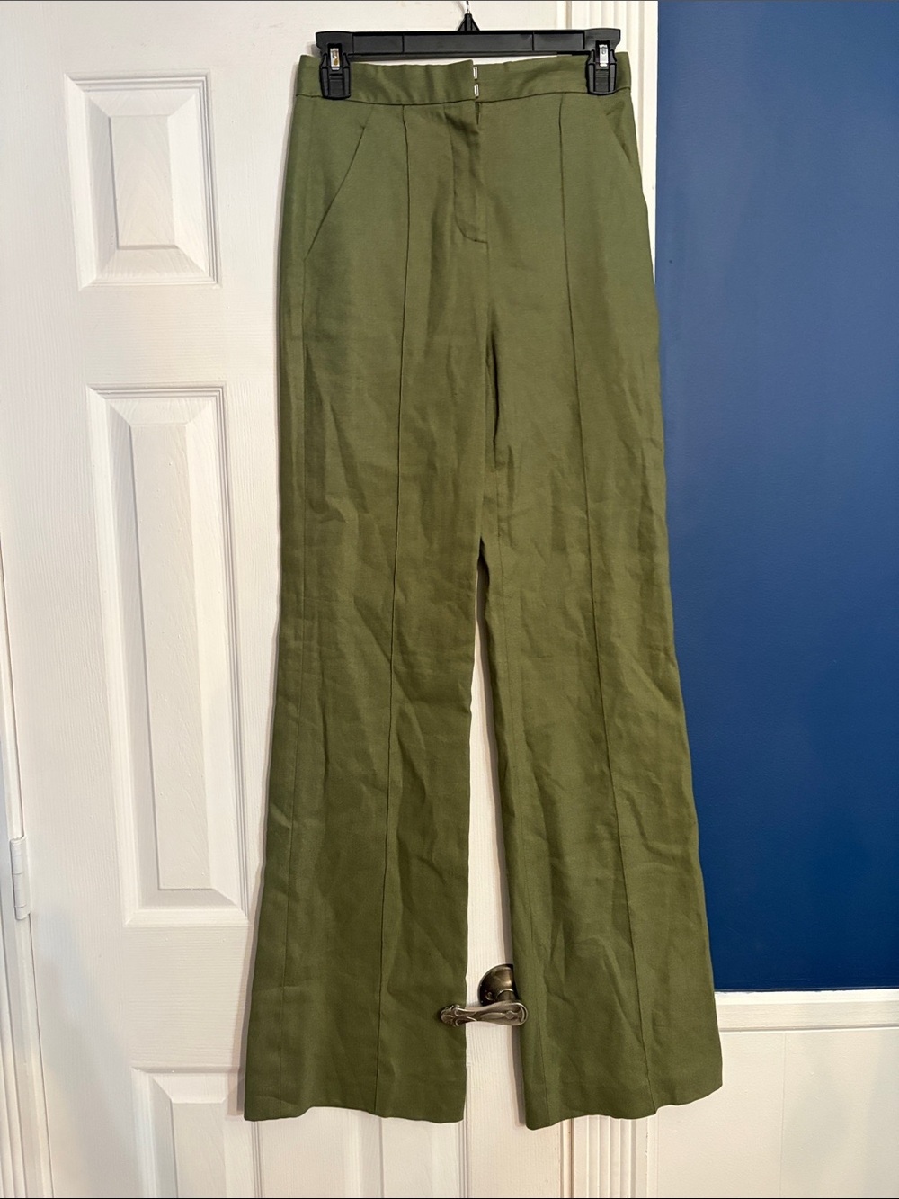 Veronica Beard - Noda Bright Army Linen Pant - size 00 - NWT - Picture 5 of 5